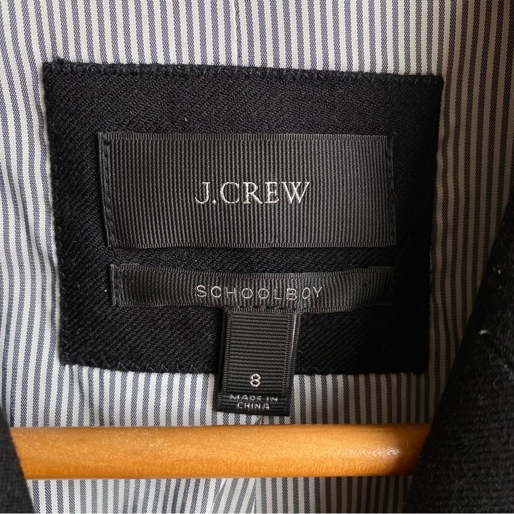 J. Crew Black Wool Blazer with Gold Buttons - Picture 3 of 9